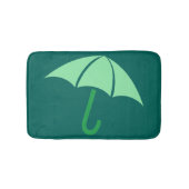 Pop Art Umbrella Green Badematte (Vorderseite)