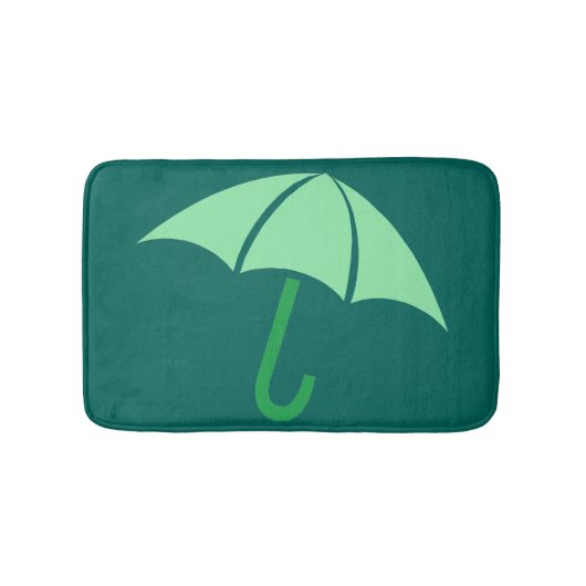 Pop Art Umbrella Green Badematte (Vorderseite)