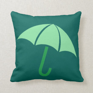 Pop Art Umbrella Green Kissen