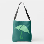 Pop Art Umbrella Green Tragetaschen Mit Langen Trägern (Rückseite)