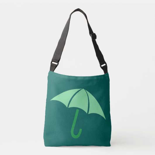 Pop Art Umbrella Green Tragetaschen Mit Langen Trägern (Vorderseite)