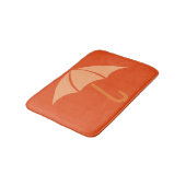 Pop Art Umbrella Orange Badematte (Schrägansicht)