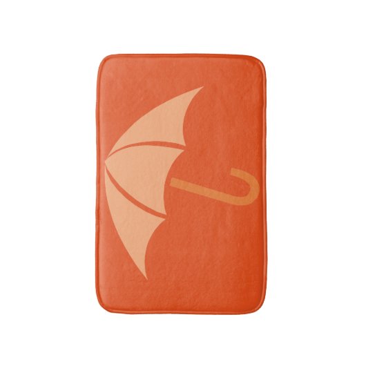 Pop Art Umbrella Orange Badematte (Vorderseite Vertikal)