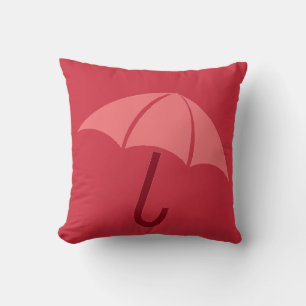 Pop Art Umbrella Rot Kissen