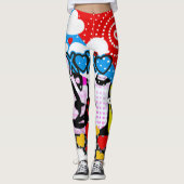 Pop Art Valentine Leggings (Vorderseite)