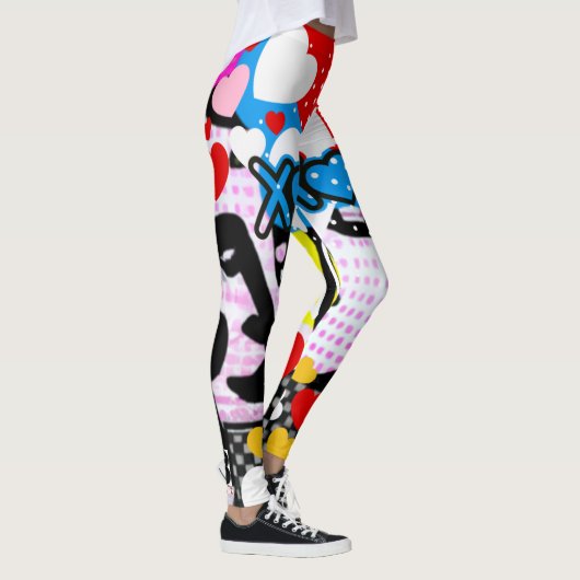 Pop Art Valentine Leggings (Rechts)