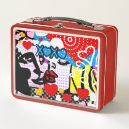Pop Art Valentine Metall Brotdose
