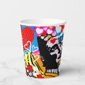 Pop Art Valentine Pappbecher (Rückseite)