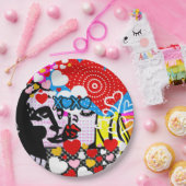 Pop Art Valentine Pappteller (Party)