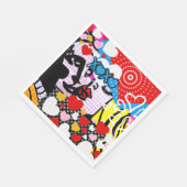Pop Art Valentine Serviette (Ecke)