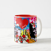 Pop Art Valentine Zweifarbige Tasse (VorderseiteRechts)