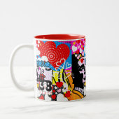 Pop Art Valentine Zweifarbige Tasse (Links)