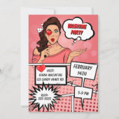 Pop Art Valentinstag Party Einladung (Vorderseite)
