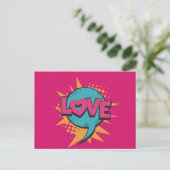 Pop Art Valentinstag Postkarte (Stehend Vorderseite)