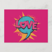 Pop Art Valentinstag Postkarte (Vorderseite)