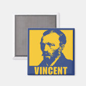 Pop Art Van Gogh | Mod 2 Zoll Square Magnet (Vorderseite/Rückseite)