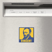 Pop Art Van Gogh | Mod 2 Zoll Square Magnet (In Situ (Geschirrspüler))