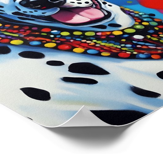 Pop Art Vibrannt Dalmatiner Poster (Ecke)