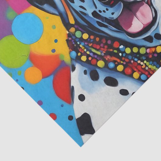 Pop Art Vibrannt Dalmatiner Seidenpapier (Ausschnitt)