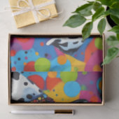 Pop Art Vibrannt Dalmatiner Seidenpapier (Geschenk)