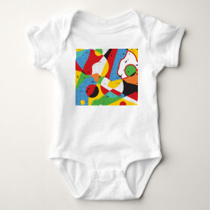 Pop Art, Vibrant Minimalismus. Baby Strampler