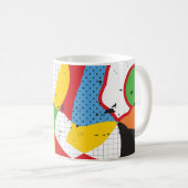 Pop Art, Vibrant Minimalismus. Kaffeetasse (VorderseiteRechts)
