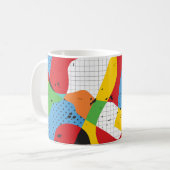 Pop Art, Vibrant Minimalismus. Kaffeetasse (Vorderseite Links)