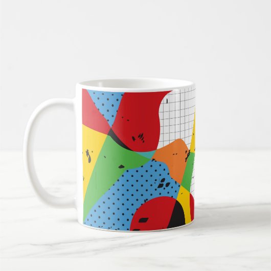 Pop Art, Vibrant Minimalismus. Kaffeetasse (Links)