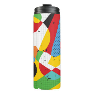 Pop Art, Vibrant Minimalismus. Thermosbecher