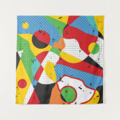 Pop Art, Vibrant Minimalismus. Wandteppich (Vorderseite (Horizontal))