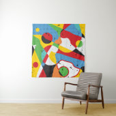 Pop Art, Vibrant Minimalismus. Wandteppich (Beispiel (Horizontal))