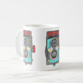 Pop Art Vintag Camera. Kaffeetasse (Vorderseite Links)