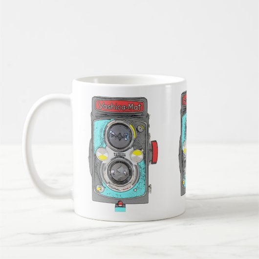 Pop Art Vintag Camera. Kaffeetasse (Links)