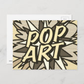 POP ART Vintager Spaß Retro Comic Buch Postkarte (Vorne/Hinten)
