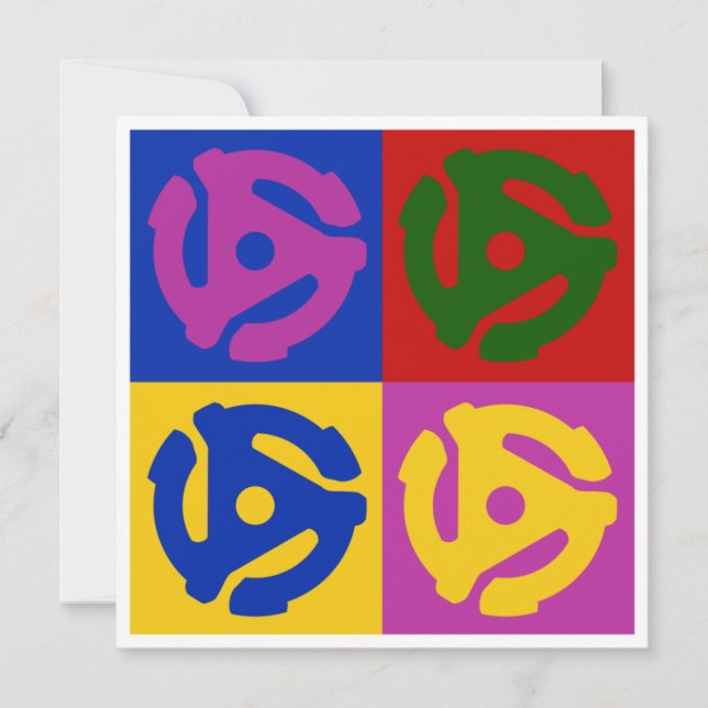 Pop Art Vinyl Record 45 RPM Einsatz (Vorderseite)