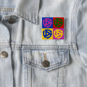 Pop Art Vinyl Record 45 RPM Einsatz Button (Beispiel)