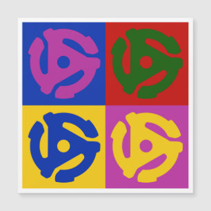 Pop Art Vinyl Record 45 RPM Einsatz Magnetkarte