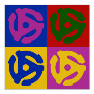 Pop Art Vinyl Record 45 U/min Audiophile Poster