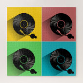 Pop Art Vinyl Record Player Puzzle (Horizontal)