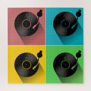 Pop Art Vinyl Record Player Puzzle