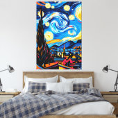 Pop Art Vision der Sternenzeit Leinwanddruck (Insitu (Schlafzimmer))