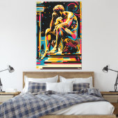 Pop Art Vision des Denkers Leinwanddruck (Insitu (Schlafzimmer))