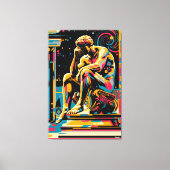 Pop Art Vision des Denkers Leinwanddruck (Vorderseite)