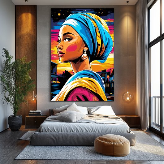 Pop Art Vision von Girl Leinwanddruck