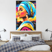 Pop Art Vision von Girl Leinwanddruck (Insitu (Schlafzimmer))