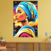 Pop Art Vision von Girl Leinwanddruck (Insitu (Wohnzimmer))