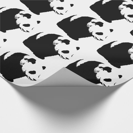 Pop Art Walking Panda Weihnachtswrapping Paper Geschenkpapier (Ecke)