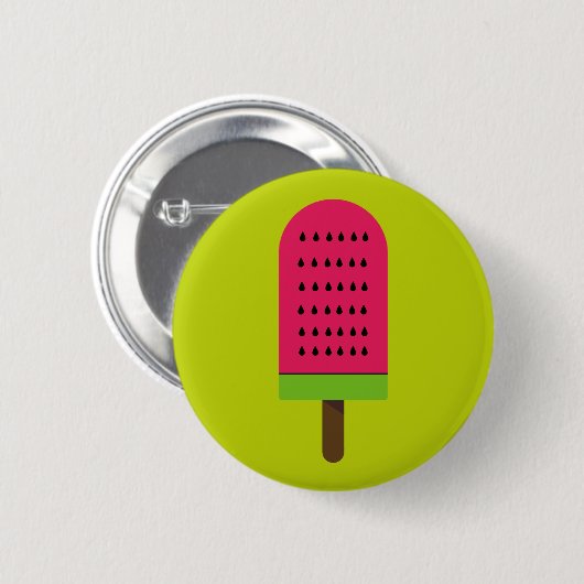 Pop Art Wassermelone niedliches Fruchtpolster Button (Vorne & Hinten)