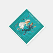 Pop Art Wedle Couple Dancing Napkins Serviette (Ecke)