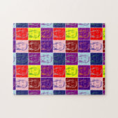 Pop Art weibliche Gesicht Cartoon Puzzle (Horizontal)